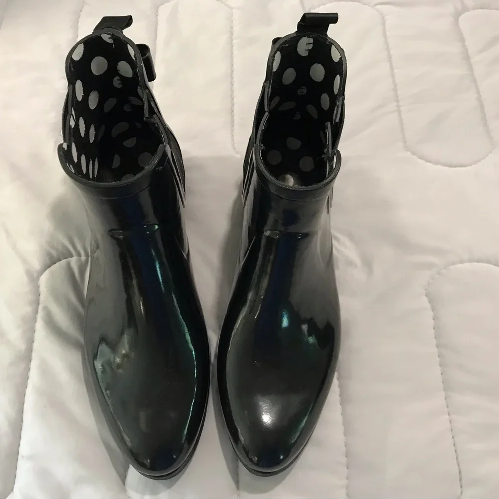 Kate Spade Black Rubber Ankle Boots - Picture 3 of 8